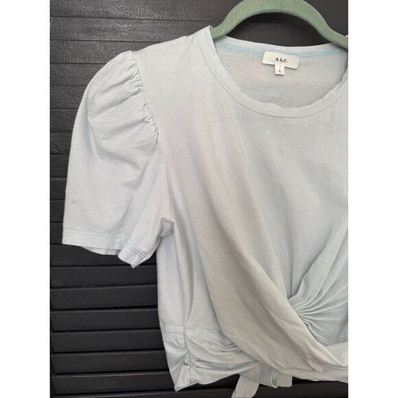 A.L.C Monica Wrap Cotton T-Shirt - Picture 4 of 8